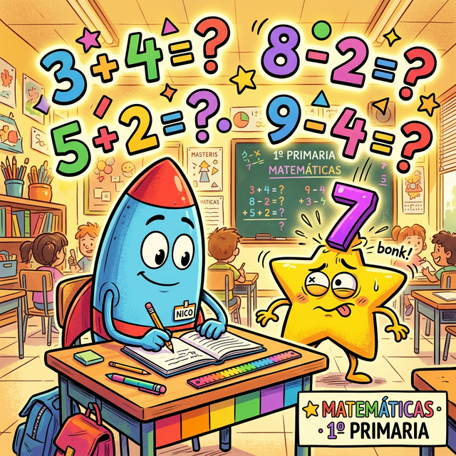 Pipo y Nico estudiando matematicas