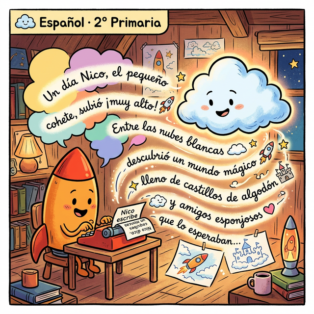 Bruma y Nico estudiando espanol