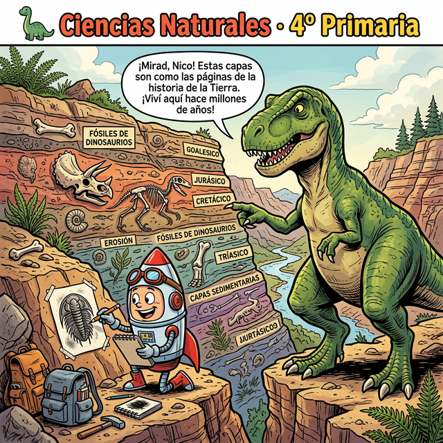 Rex y Nico estudiando ciencias