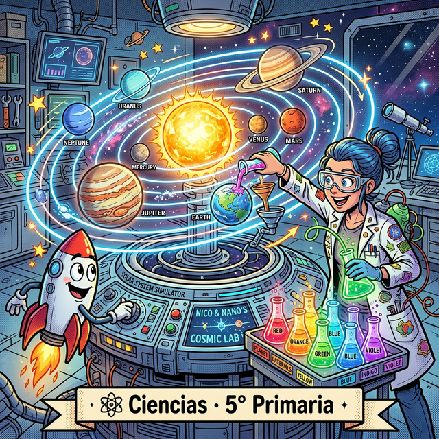 Nano y Nico estudiando ciencias
