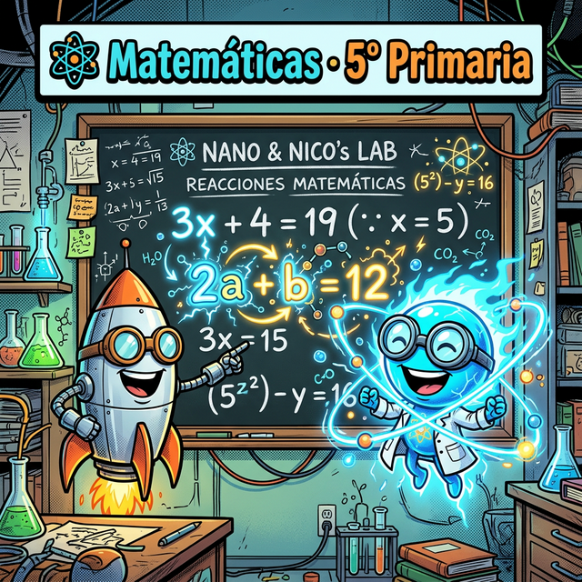 Nano y Nico estudiando matematicas