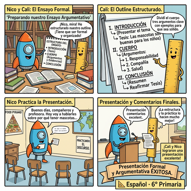 Cali y Nico estudiando espanol