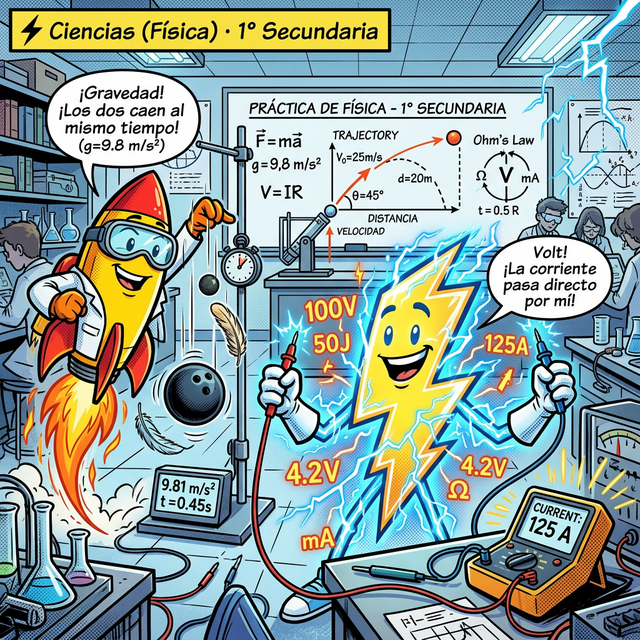 Volt y Nico estudiando ciencias