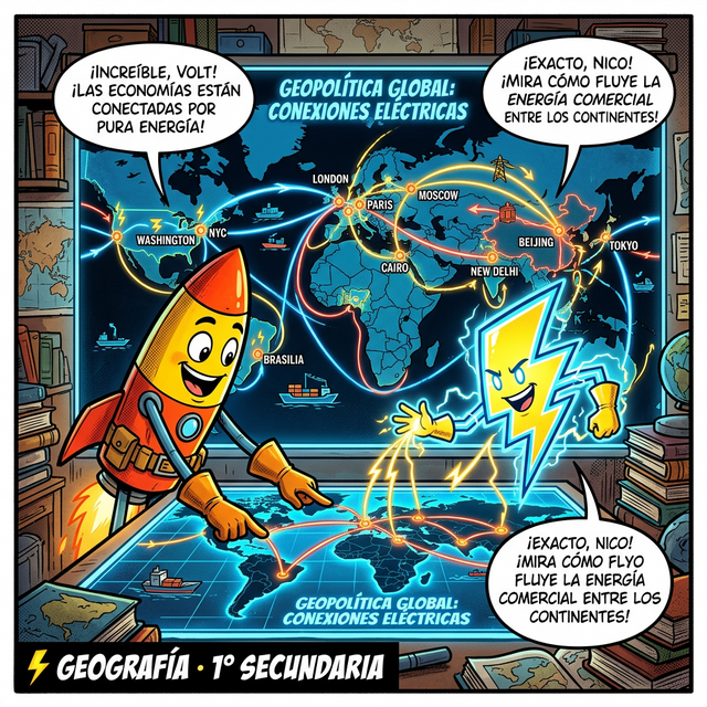 Volt y Nico estudiando geografia