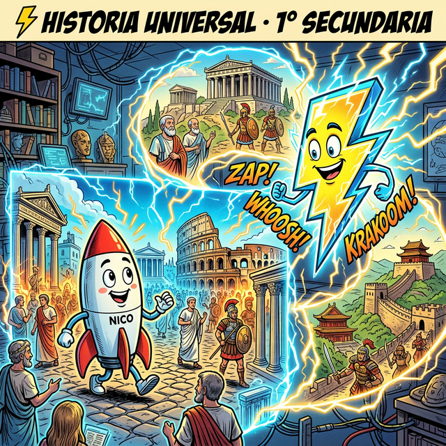 Volt y Nico estudiando historia