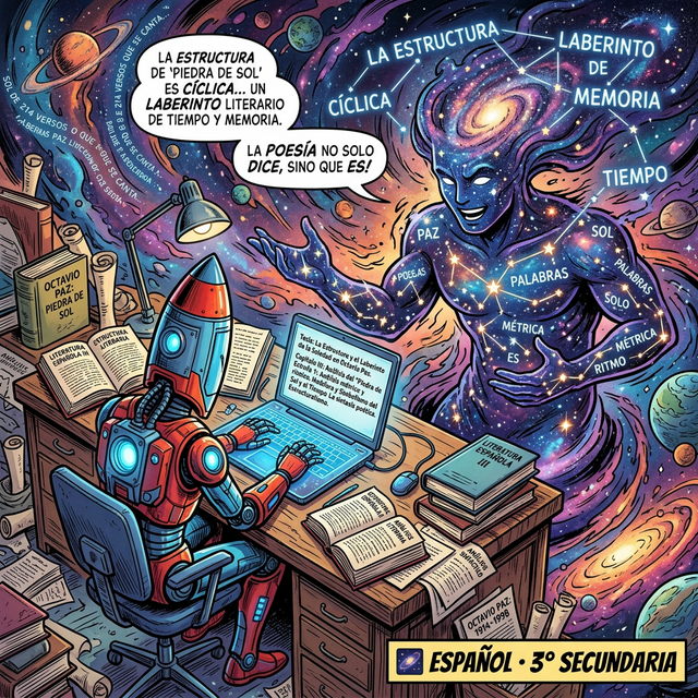 Cosmos y Nico estudiando espanol